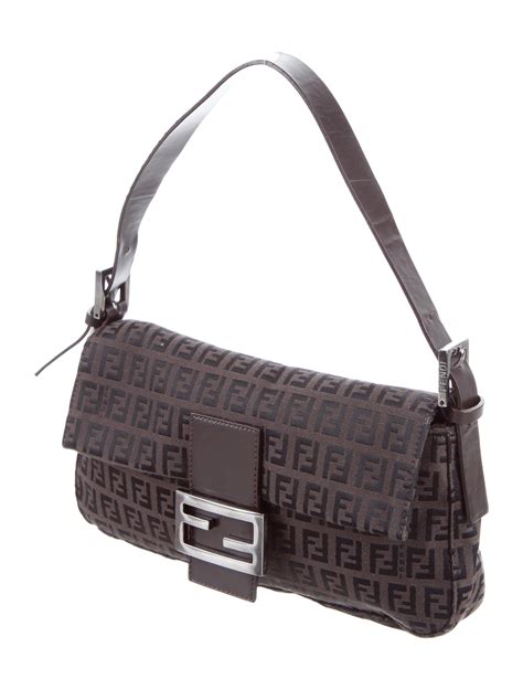 fendi canvas baguette